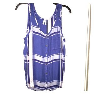 NWT plaid button down tank